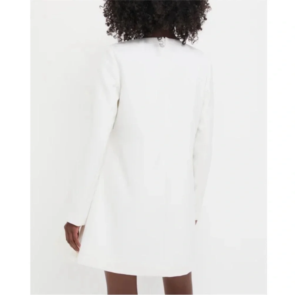TUCKERNUCK White Crepe Blair Bow Coat Dress - Picture 4 of 11